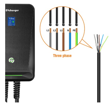 EV Charger Type 2 APP Wifi Control 16A 3 Phase Electric Car Charging Station EVSE Wallbox with 6.1M Cable 11KW 5 EV Charger Type 2 APP Wifi Control 16A 3 Phase Electric Car Charging Station EVSE Wallbox with 6.1M Cable 11KW - Image 5