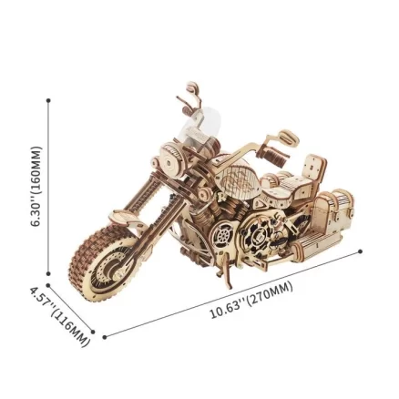 Wooden Cruiser Motorcycle LK504 3D Wooden Puzzle 8