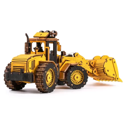 Wooden Bulldozer Engineering Vehicle 3D Wooden Puzzle TG509K 4