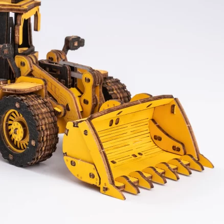 Wooden Bulldozer Engineering Vehicle 3D Wooden Puzzle TG509K 2