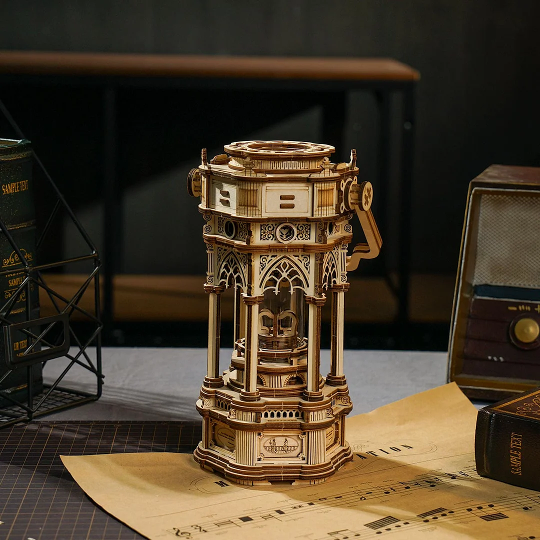 Victorian Wooden Lantern Mechanical Music Box AMK61 1