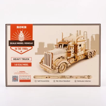 Wooden Scale Model Heavy Truck MC502 3