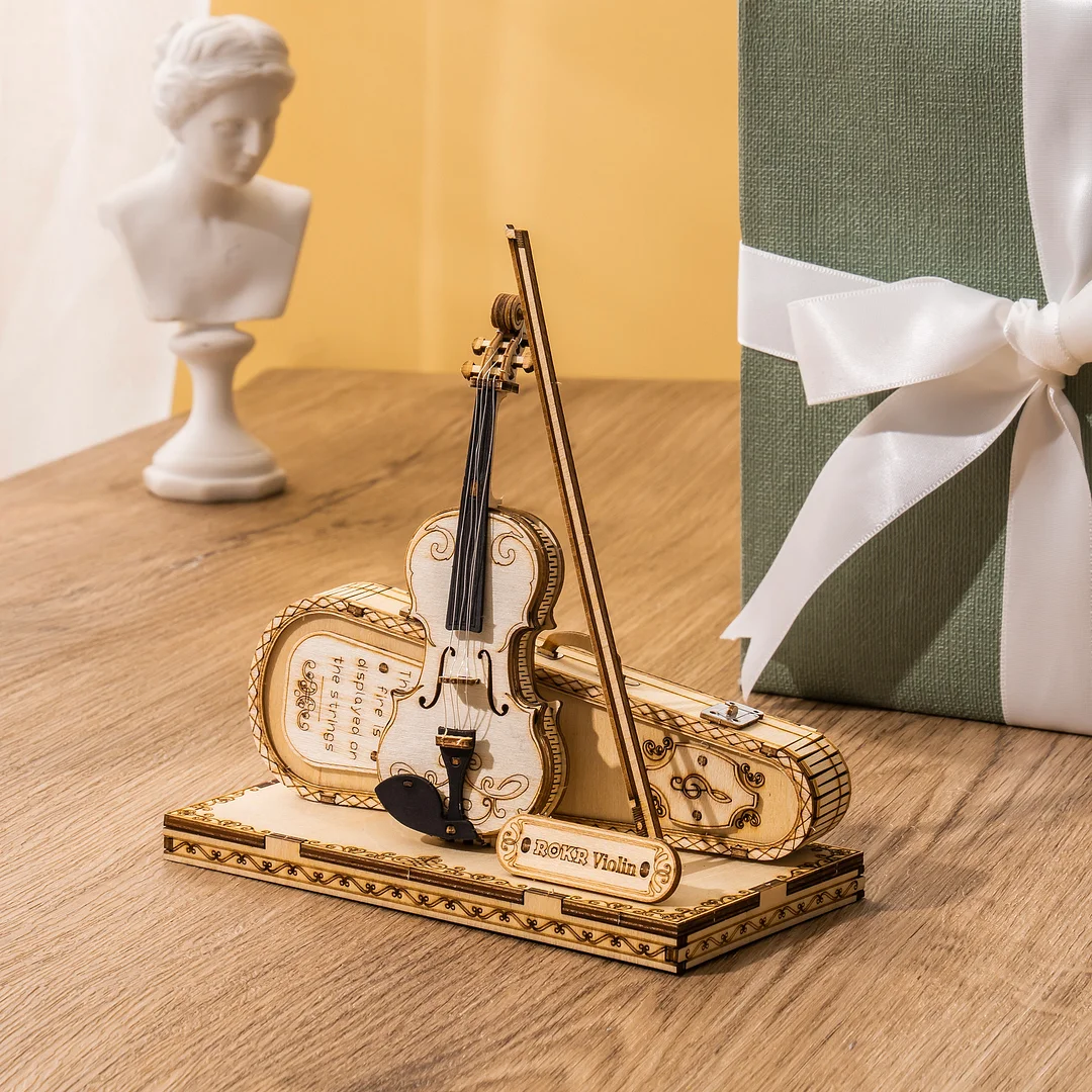 Wooden Violin Capriccio Model 3D Wooden Puzzle TG604K 3 Wooden Violin Capriccio Model 3D Wooden Puzzle TG604K - Image 3