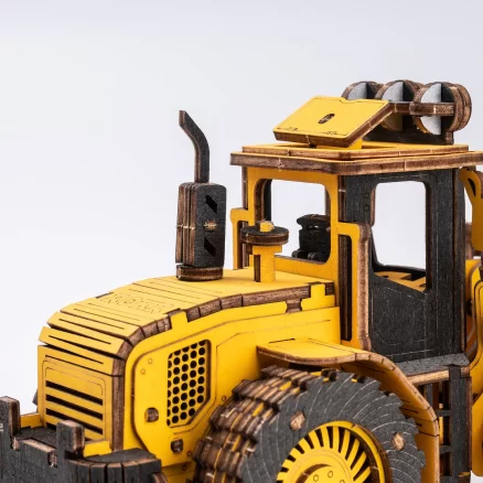 Wooden Bulldozer Engineering Vehicle 3D Wooden Puzzle TG509K 5