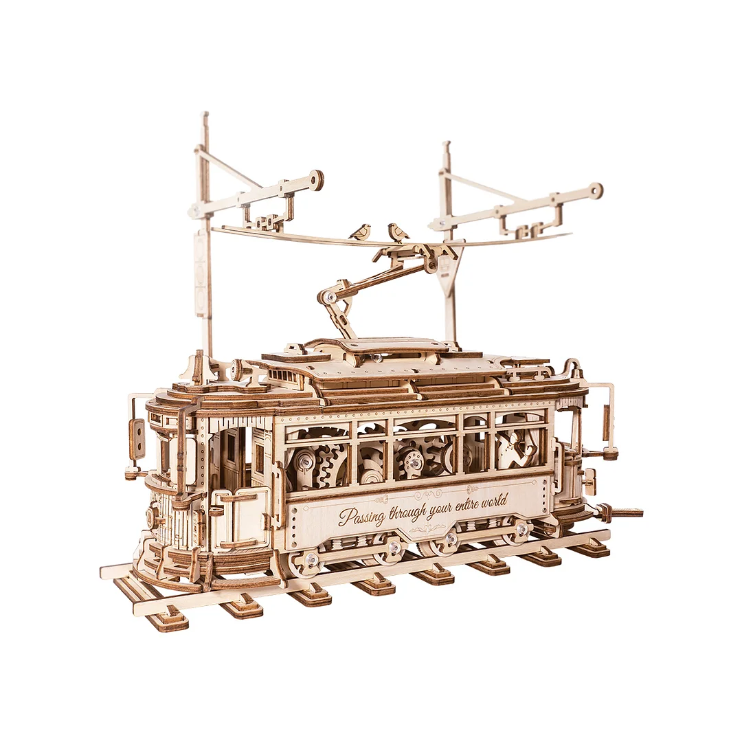 Classic City Tram 3D Wooden Puzzle LK801 5 Classic City Tram 3D Wooden Puzzle LK801 - Image 5
