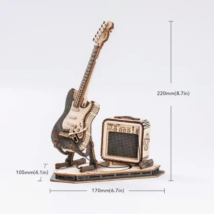 Wooden Electric Guitar Model 3D Wooden Puzzle TG605K 2