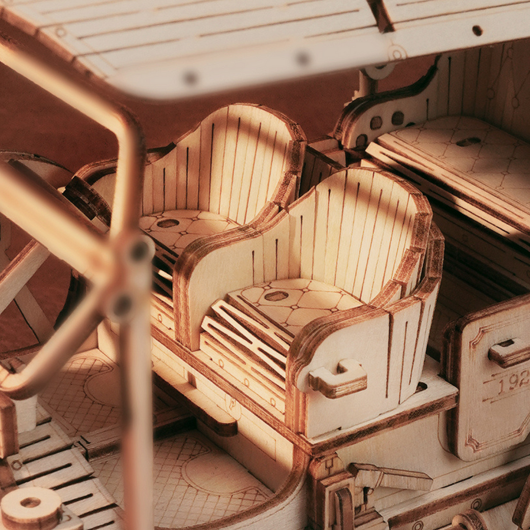 Wooden Vintage Car 3D Wooden Puzzle MC801 2 Wooden Vintage Car 3D Wooden Puzzle MC801 - Image 2