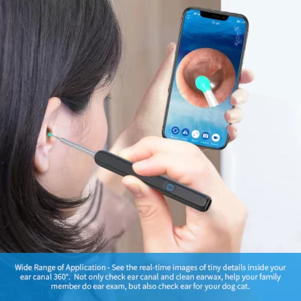 Ear Cleaner Otoscope WiFi Visible Wax Elimination Tool With Camera LED Light Wireless Ear Endoscope Ear Cleaning Kit For I-phone 2