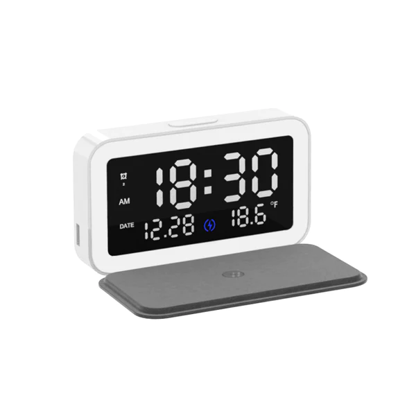 Multifunctional Fast Wireless Charging Bedside Digital Alarm Clock 3 Multifunctional Fast Wireless Charging Bedside Digital Alarm Clock - Image 3