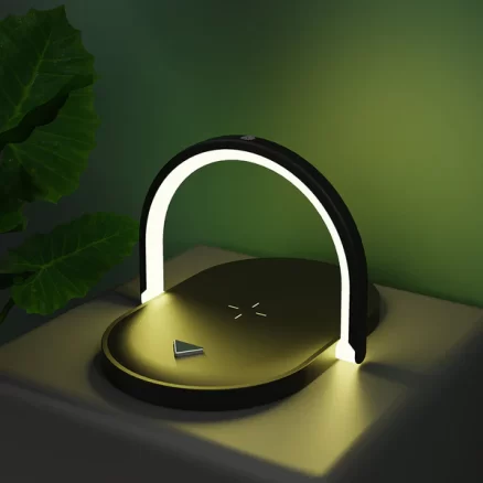 3 In 1 Foldable Wireless Charger with Night Light LED Lamp Bluetooth Speaker 15W High Power Fast Charging 6