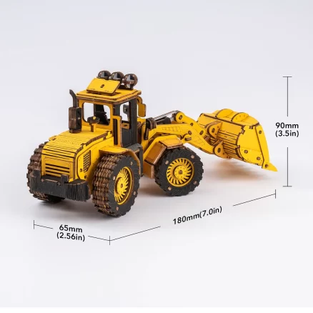 Wooden Bulldozer Engineering Vehicle 3D Wooden Puzzle TG509K 3