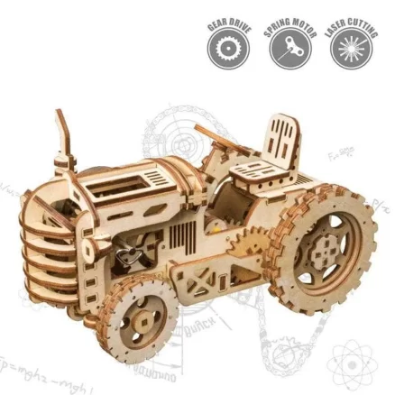Wooden Toy Tractor 3D Wooden Puzzle LK401 3