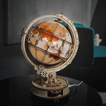 Wooden Luminous Globe ST003 3D Model 4