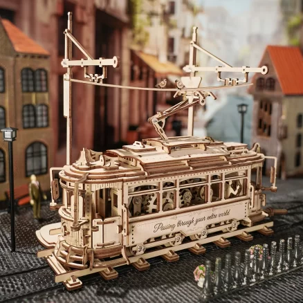 Classic City Tram 3D Wooden Puzzle LK801 3