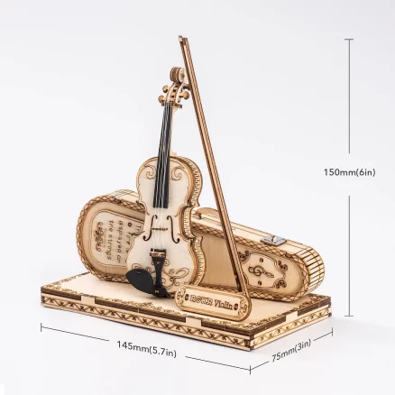 Wooden Violin Capriccio Model 3D Wooden Puzzle TG604K 4