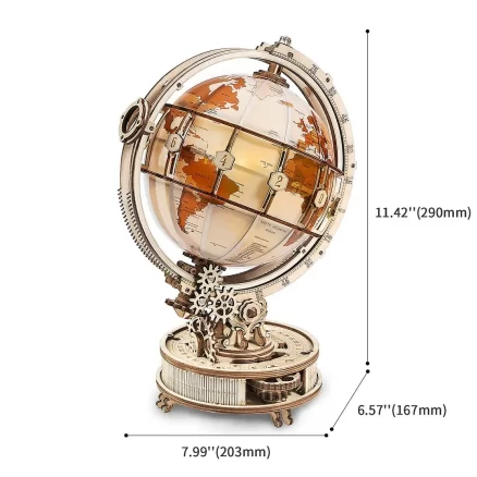 Wooden Luminous Globe ST003 3D Model 5