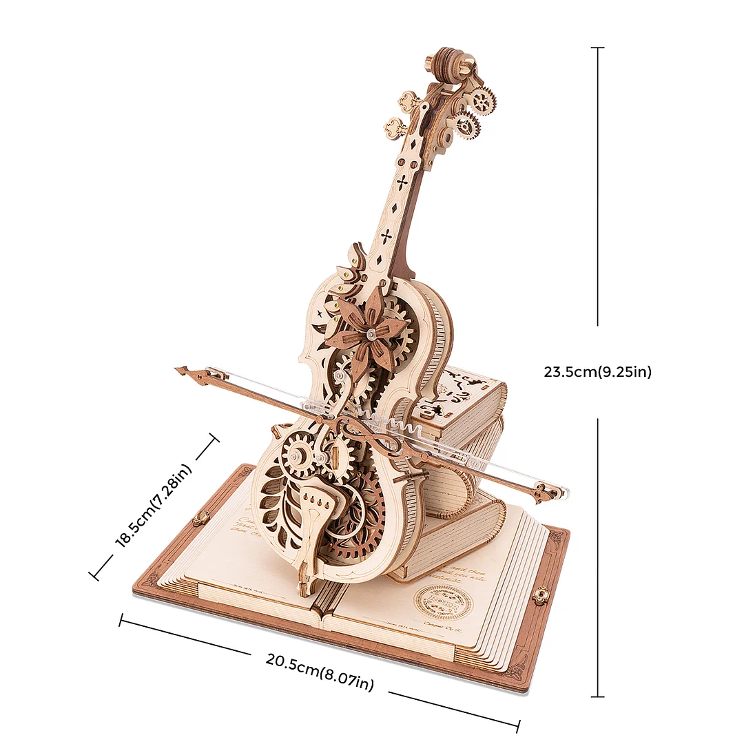 Wooden Puzzle AMK63 Magic Cello Mechanical Music Box 3D 3 Wooden Puzzle AMK63 Magic Cello Mechanical Music Box 3D - Image 3