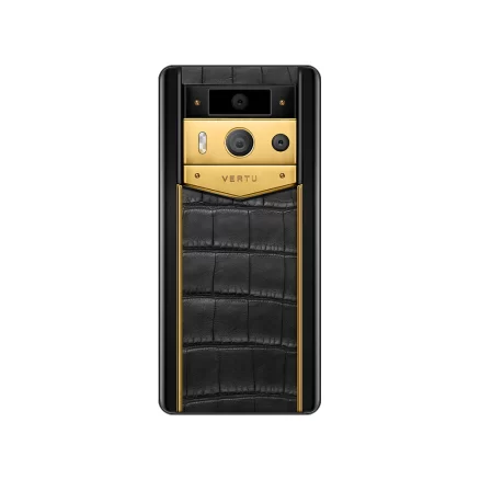 METAVERTU 2nd Generation Luxury Custom-Made Gold Black Alligator Web3 AI Phone 3