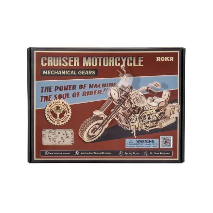 Wooden Cruiser Motorcycle LK504 3D Wooden Puzzle 2