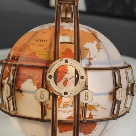 Wooden Luminous Globe ST003 3D Model 6