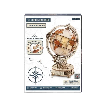 Wooden Luminous Globe ST003 3D Model 7