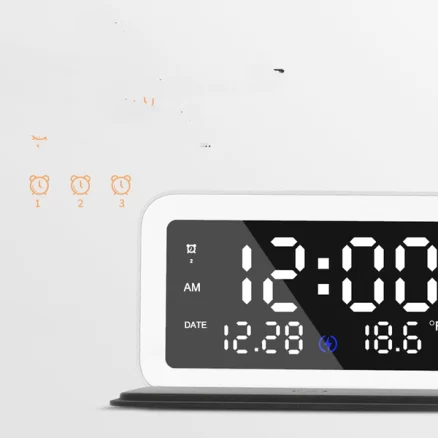 Multifunctional Fast Wireless Charging Bedside Digital Alarm Clock 2