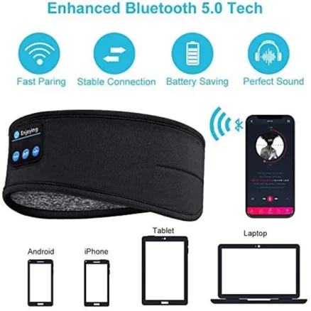 Sleeping Wireless Headphones Bluetooth Headband Noise Cancelling Sleep, Sport Headband Sleeping Headsets 5