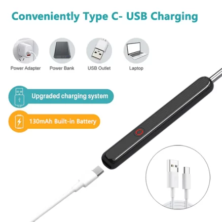 Ear Cleaner Otoscope WiFi Visible Wax Elimination Tool With Camera LED Light Wireless Ear Endoscope Ear Cleaning Kit For I-phone 11
