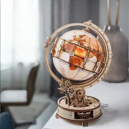 Wooden Luminous Globe ST003 3D Model 9