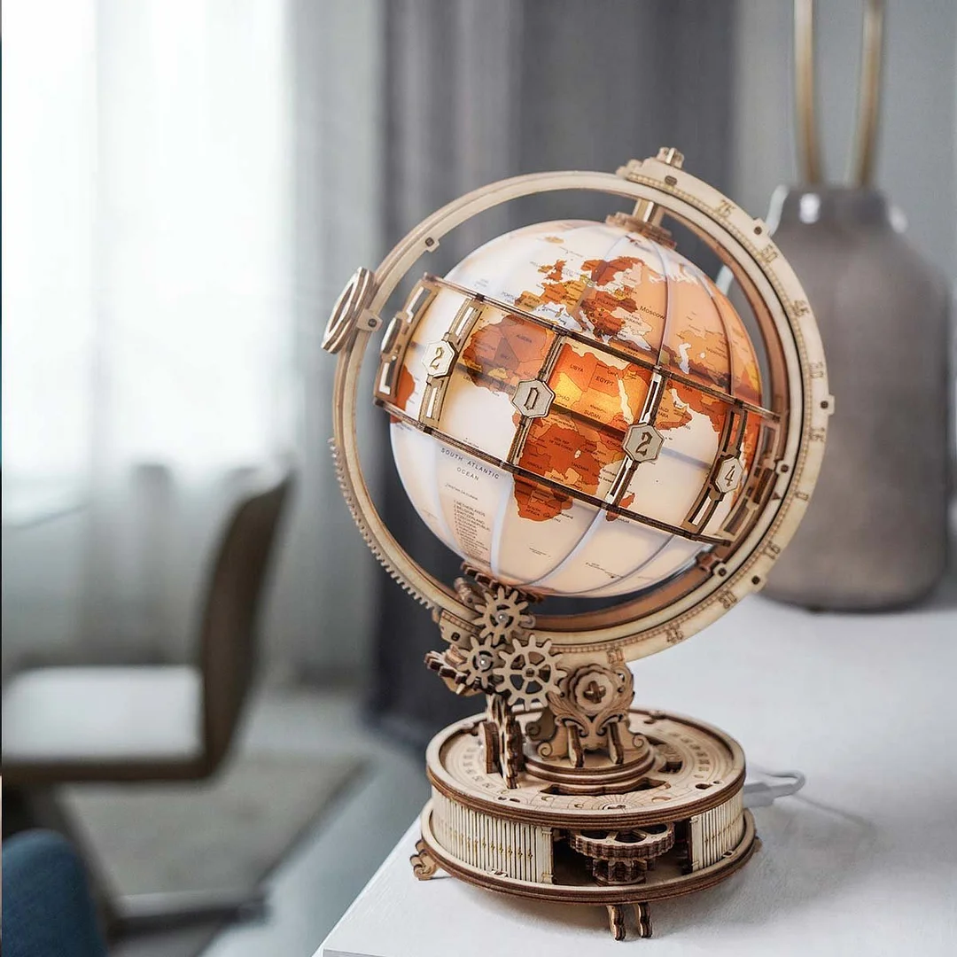 Wooden Luminous Globe ST003 3D Model 9 Wooden Luminous Globe ST003 3D Model - Image 9
