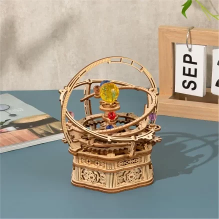 Wooden Starry Night Mechanical Music Box 3D Wooden Puzzle AMK51 4