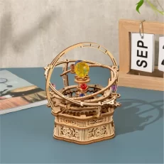 Wooden Starry Night Mechanical Music Box 3D Wooden Puzzle AMK51