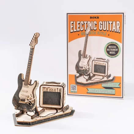 Wooden Electric Guitar Model 3D Wooden Puzzle TG605K 6