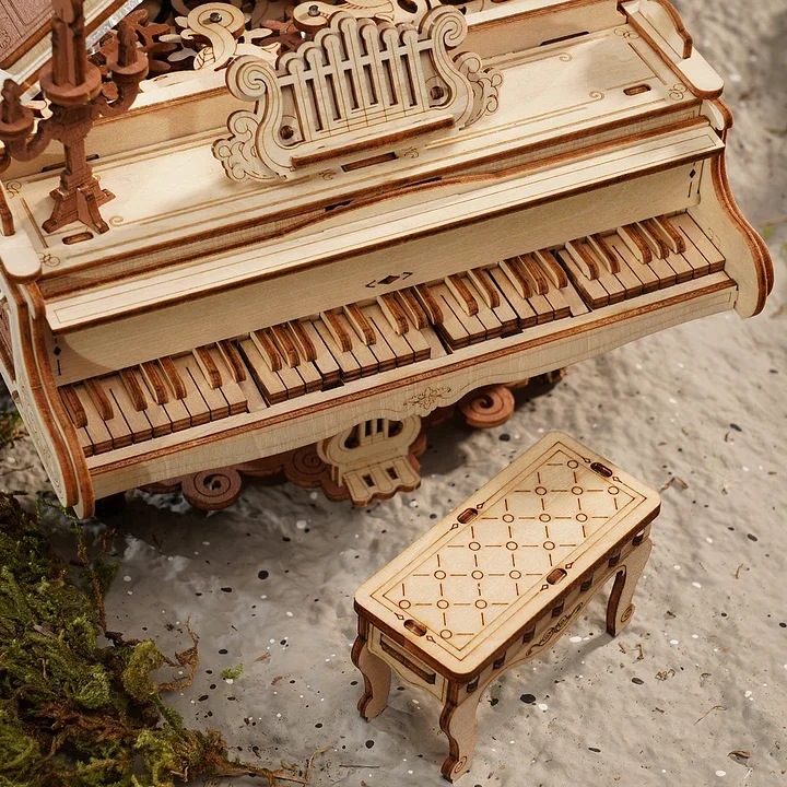 Wooden Magic Piano Mechanical Music Box 3D Wooden Puzzle AMK81 7 Wooden Magic Piano Mechanical Music Box 3D Wooden Puzzle AMK81 - Image 7
