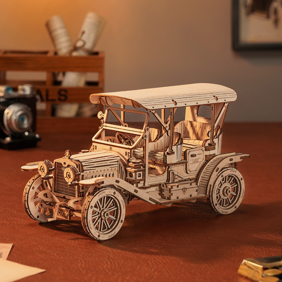 Wooden Vintage Car 3D Wooden Puzzle MC801 1