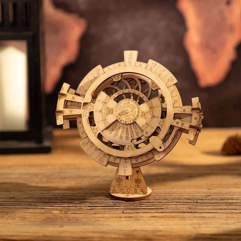 Wooden Perpetual Calendar 3D Wooden Puzzle LK201 1 Wooden Perpetual Calendar 3D Wooden Puzzle LK201