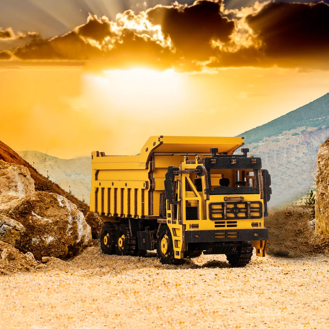 Wooden Dump Truck Engineering Vehicle 3D Wooden Puzzle TG603K 5 Wooden Dump Truck Engineering Vehicle 3D Wooden Puzzle TG603K - Image 5