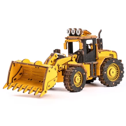 Wooden Bulldozer Engineering Vehicle 3D Wooden Puzzle TG509K 8