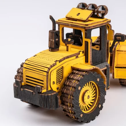 Wooden Bulldozer Engineering Vehicle 3D Wooden Puzzle TG509K 7