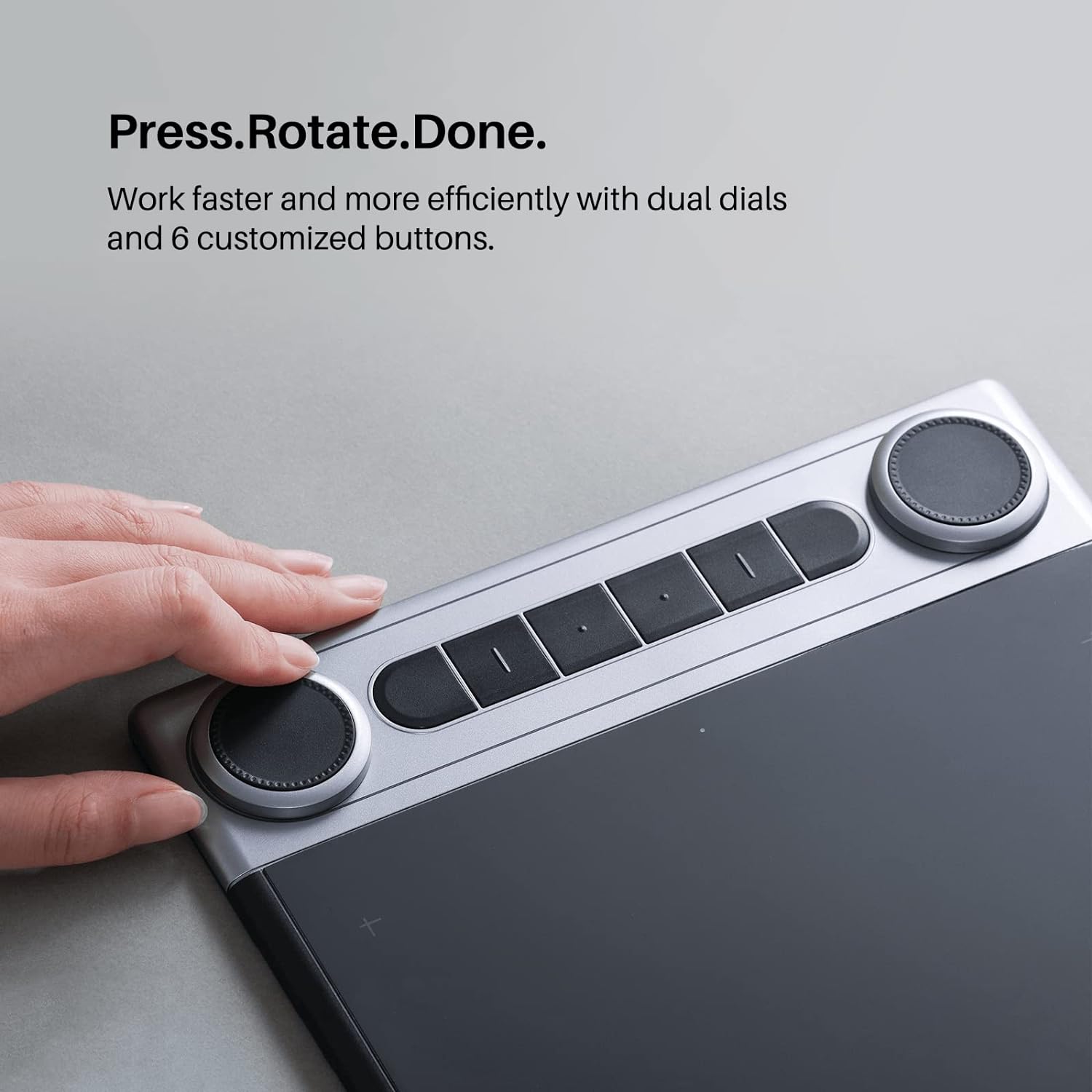 HUION Inspiroy Dial 2 Bluetooth Wireless Graphics Drawing Tablet with Dual Dials Battery-Free Stylus PW517 for Digital Art and Graphics Design, Compatible with Mac, Windows, Linux, Android 2 HUION Inspiroy Dial 2 Bluetooth Wireless Graphics Drawing Tablet with Dual Dials Battery-Free Stylus PW517 for Digital Art and Graphics Design, Compatible with Mac, Windows, Linux, Android - Image 2