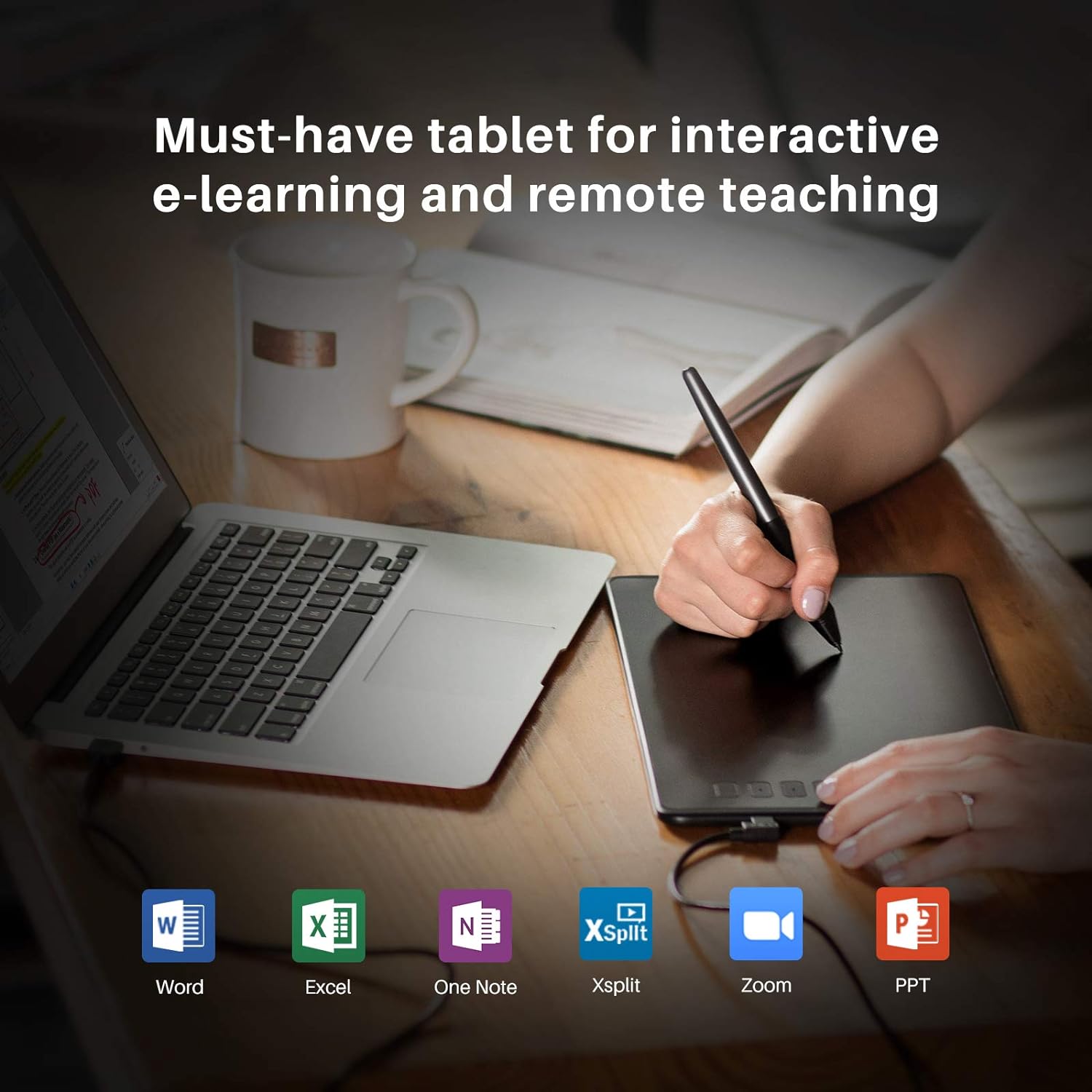 HUION Inspiroy H640P Drawing Tablet, 6x4 inch Art Tablet with Battery-Free Stylus, 8192 Pen Pressure, 6 Hot Keys, Graphics Tablet for Drawing, Writing, Design, Teaching, Work with Mac, PC & Mobile 5 HUION Inspiroy H640P Drawing Tablet, 6x4 inch Art Tablet with Battery-Free Stylus, 8192 Pen Pressure, 6 Hot Keys, Graphics Tablet for Drawing, Writing, Design, Teaching, Work with Mac, PC & Mobile - Image 5