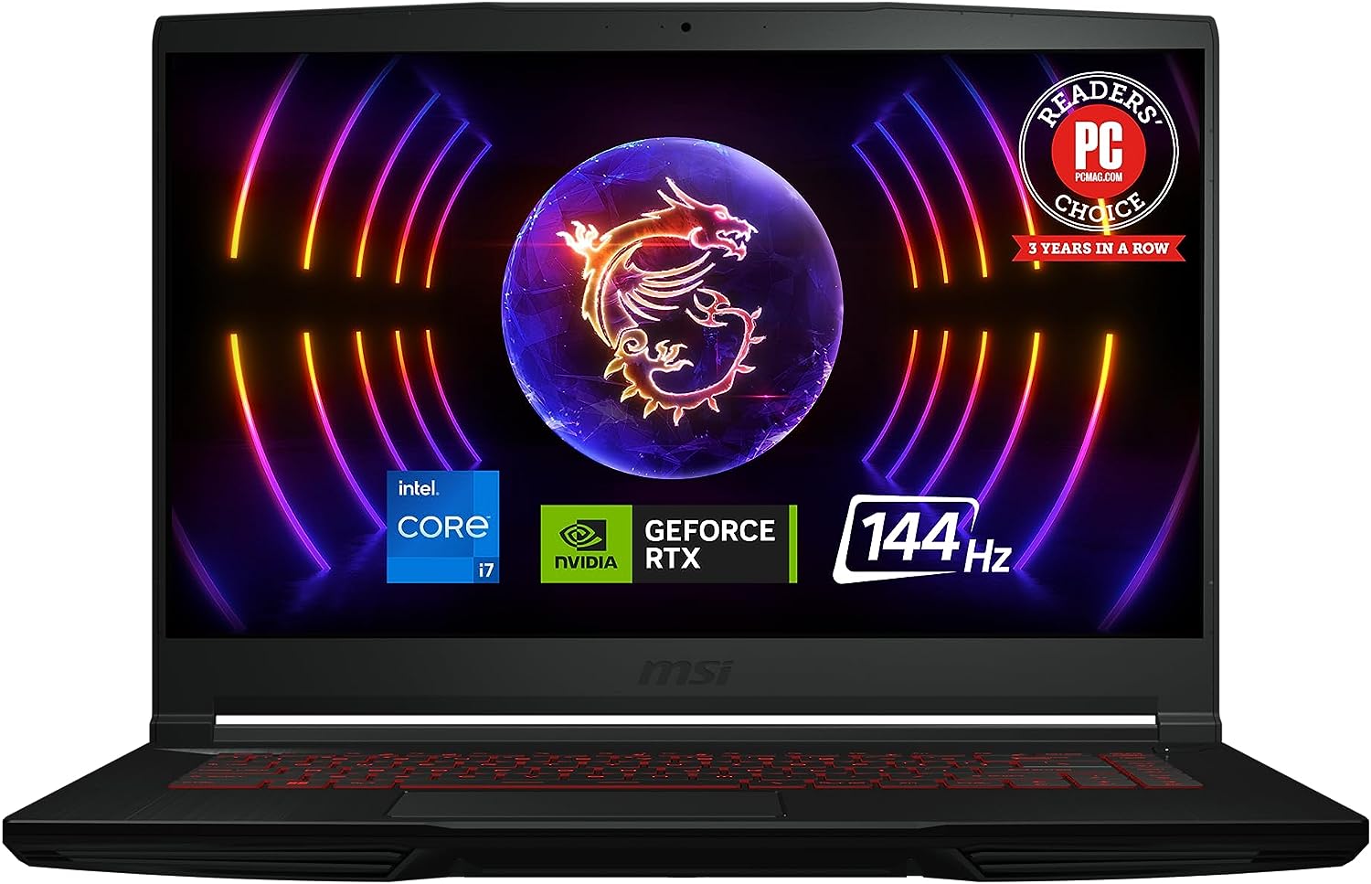 MSI Thin GF63 15.6" 144Hz Gaming Laptop: 12th Gen Intel Core i7, NVIDIA GeForce RTX 4050, 16GB DDR4, 512GB NVMe SSD, Type-C, Cooler Boost 5, Win11 Home: Black 12VE-066US 1