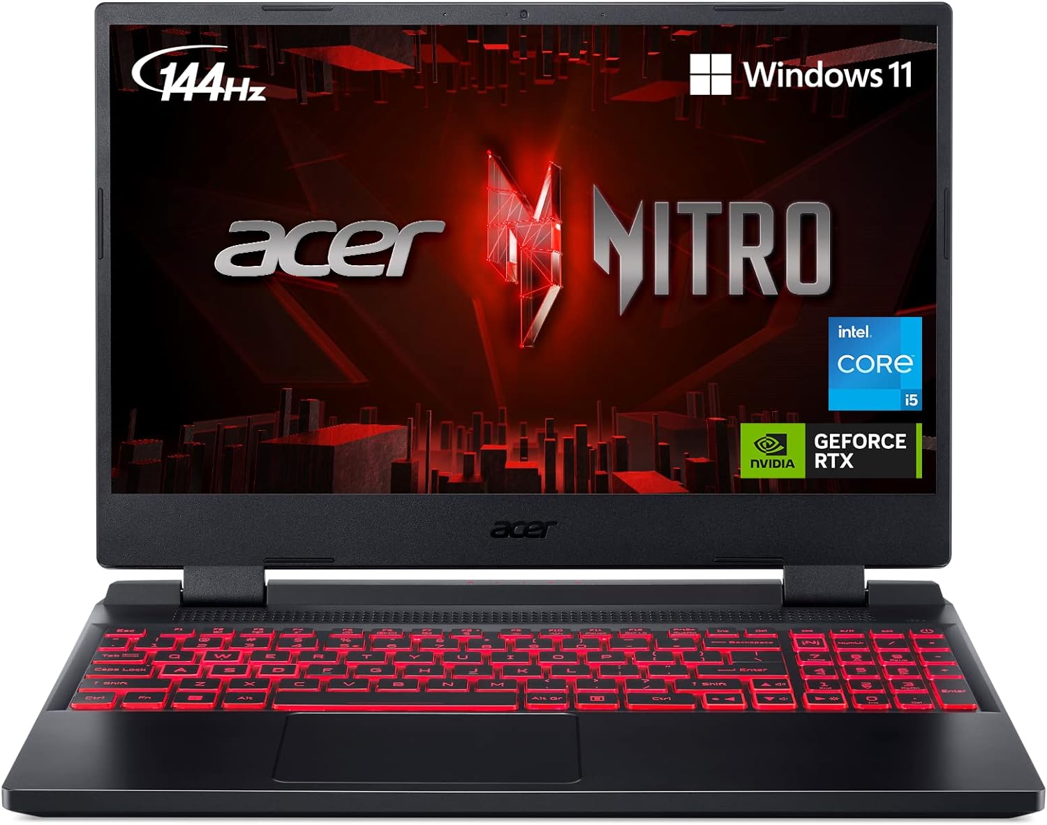Acer Nitro 5 AN515-58-57Y8 Gaming Laptop | Intel Core i5-12500H | NVIDIA GeForce RTX 3050 Ti Laptop GPU | 15.6" FHD 144Hz IPS Display | 16GB DDR4 | 512GB Gen 4 SSD | Killer Wi-Fi 6 | Backlit Keyboard 2