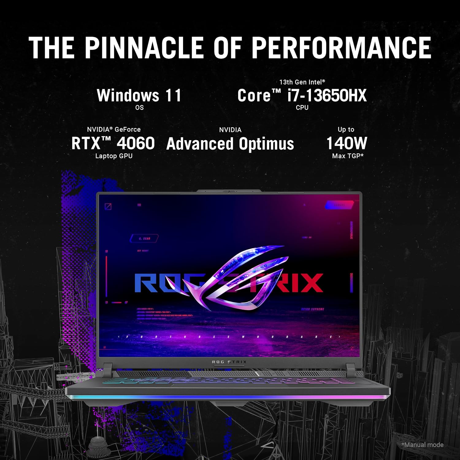 ASUS ROG Strix G16 (2024) Gaming Laptop, 16” 16:10 FHD 165Hz Display, NVIDIA® GeForce RTX™ 4060, Intel Core i7-13650HX, 16GB DDR5, 1TB PCIe Gen4 SSD, Wi-Fi 6E, Windows 11, G614JV-AS74 9 ASUS ROG Strix G16 (2024) Gaming Laptop, 16” 16:10 FHD 165Hz Display, NVIDIA® GeForce RTX™ 4060, Intel Core i7-13650HX, 16GB DDR5, 1TB PCIe Gen4 SSD, Wi-Fi 6E, Windows 11, G614JV-AS74 - Image 9