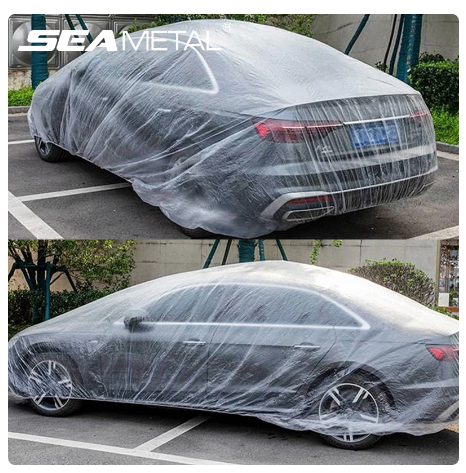 SEAMETAL Disposable Car Cover Indoor Dustproof PEVA Car Cover Transparent Soft Scratch-Free Auto Exterior Protector Universal 2 SEAMETAL Disposable Car Cover Indoor Dustproof PEVA Car Cover Transparent Soft Scratch-Free Auto Exterior Protector Universal - Image 2