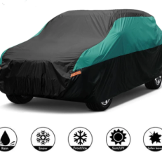 Kayme Universal Full Car Covers Outdoor Waterproof Sun Rain Snow UV Protectio Fit SUV/Sedan/Hatchback