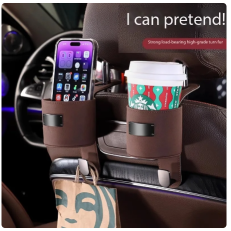 Car Hook Storage Box Seat Back Milk Bottle Beverage Cup Holder Suede Rear Storage Car Storage Box Hook