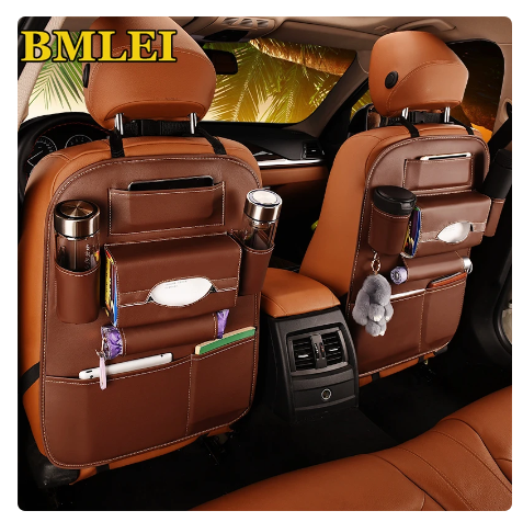 2024 New Car Seat back Storage Organizer Bag Universal PU Leather Multifunction Storage Box Stowing Tidying Pocket Auto Styling 2 2024 New Car Seat back Storage Organizer Bag Universal PU Leather Multifunction Storage Box Stowing Tidying Pocket Auto Styling - Image 2
