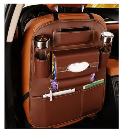 2024 New Car Seat back Storage Organizer Bag Universal PU Leather Multifunction Storage Box Stowing Tidying Pocket Auto Styling 10 2024 New Car Seat back Storage Organizer Bag Universal PU Leather Multifunction Storage Box Stowing Tidying Pocket Auto Styling - Image 10