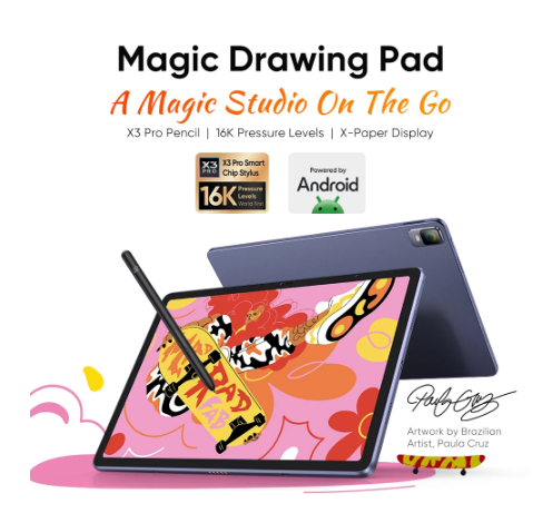 XPPen Magic Drawing Pad 12.2 inch Tablet Android 8GB/256GB 8000mAh with X3 Pro Pencil (16K Pressure/No Charging) Graphics Tablet 2